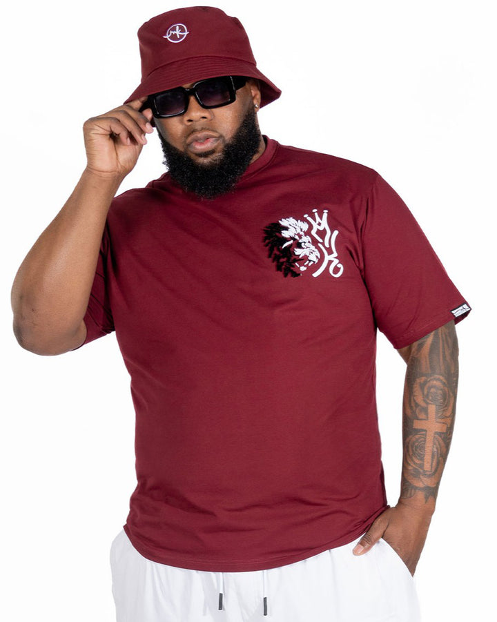 M340 Gianos Lion Tee - Burgundy