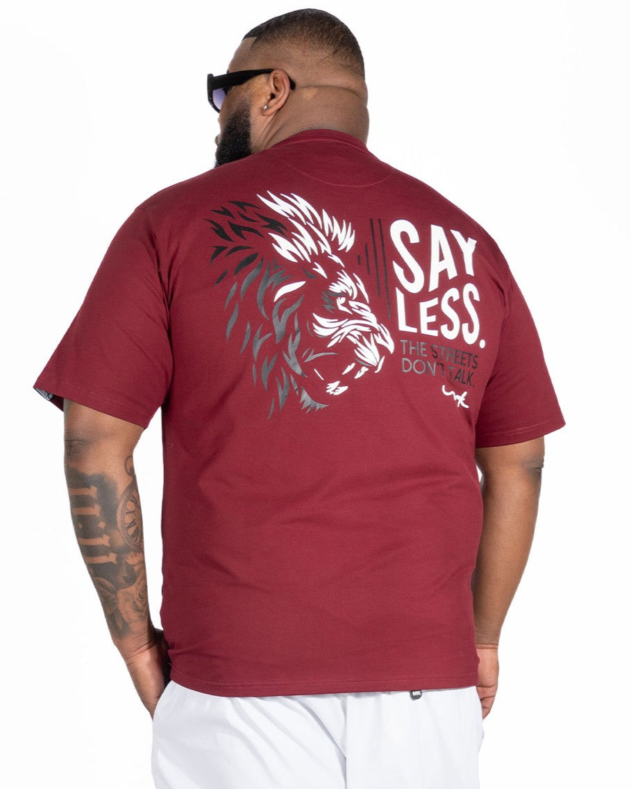Makobi M340 Gianos Lion Tee in Burgundy, view 2