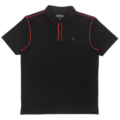 M344 Makobi Ricci Core Polo Shirt- Black