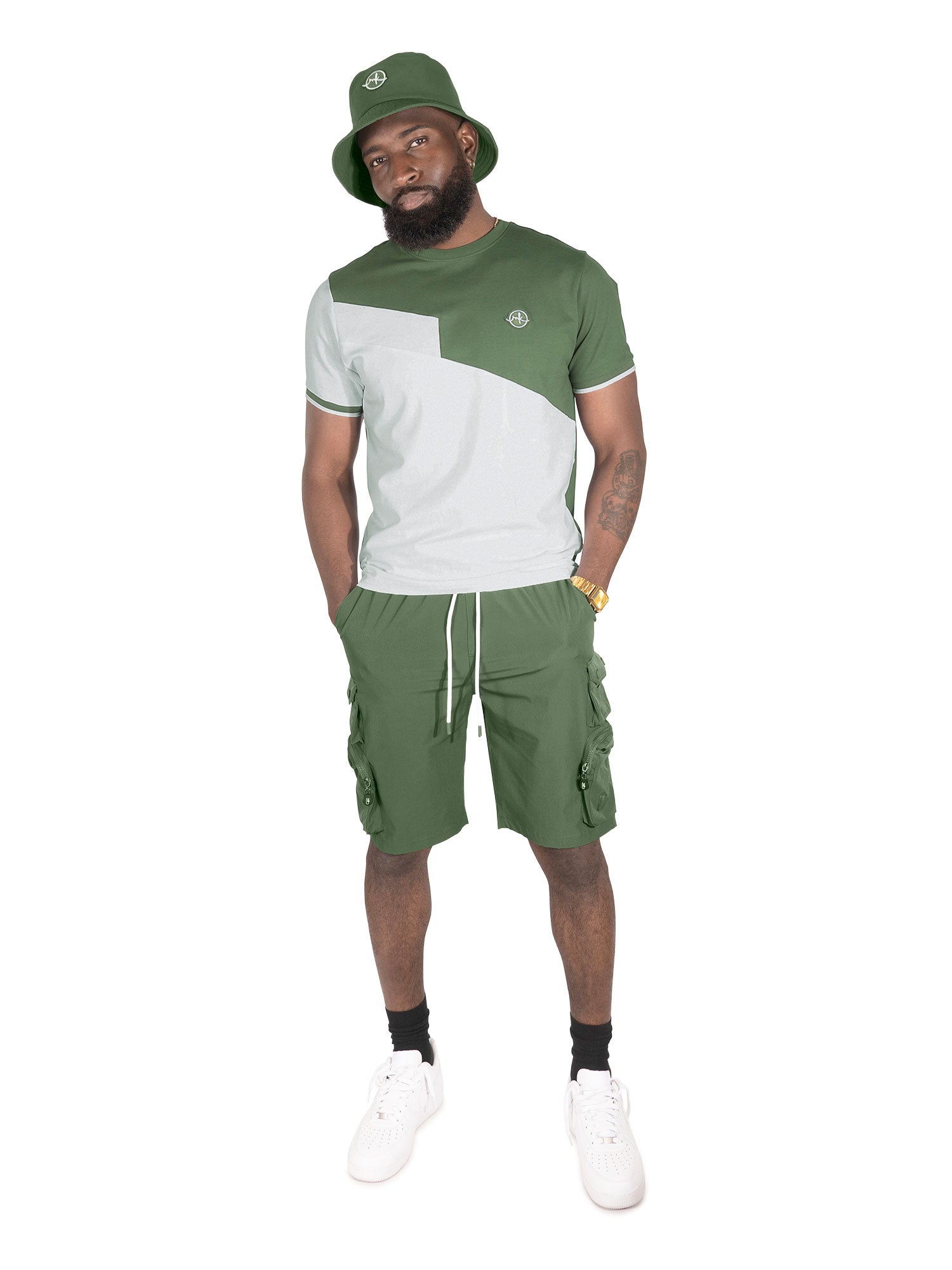 Makobi M347 Lombardi Tee in Dark Olive, view 3