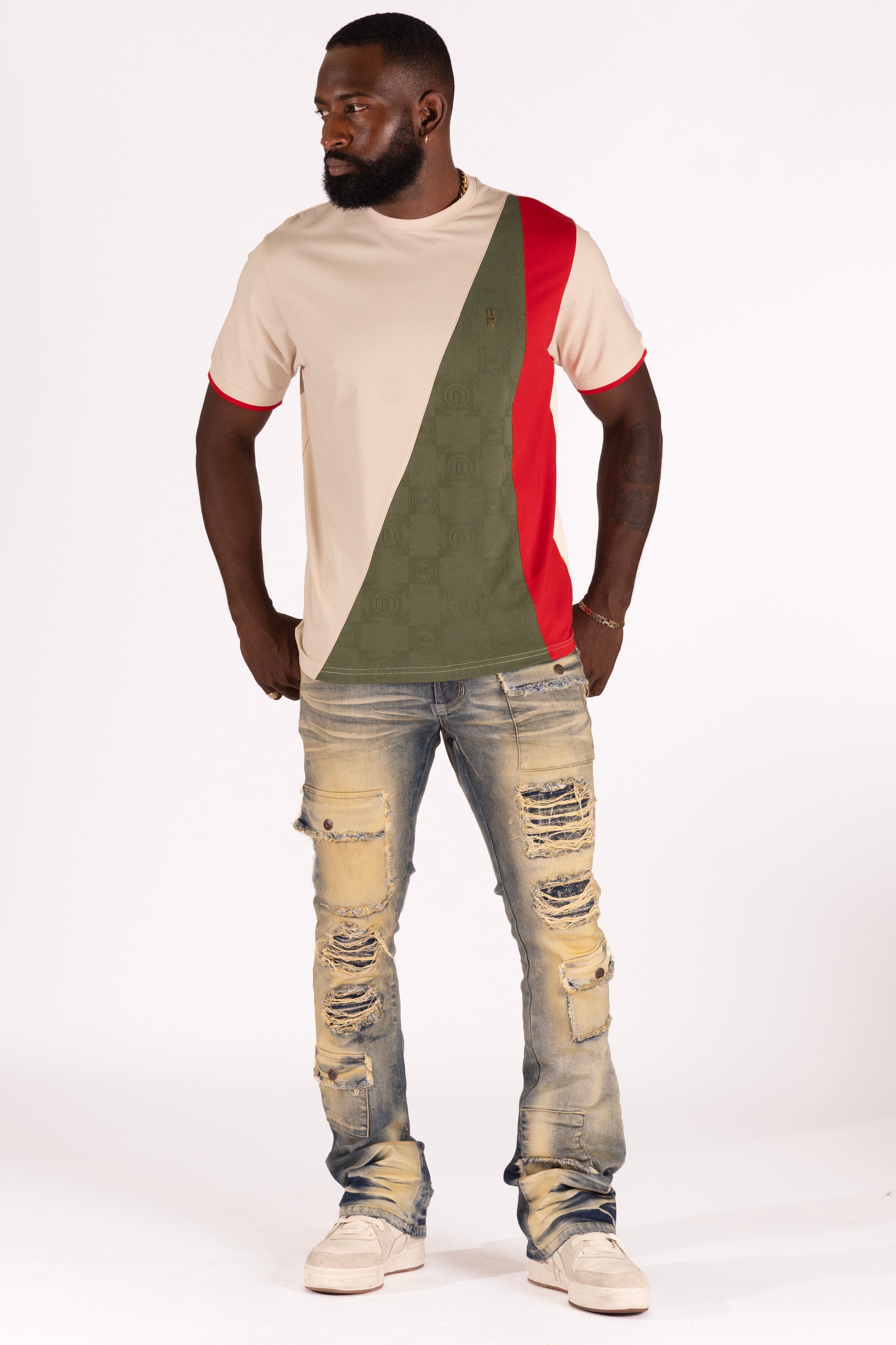 Makobi M348 Benini Tee in Oat, view 3