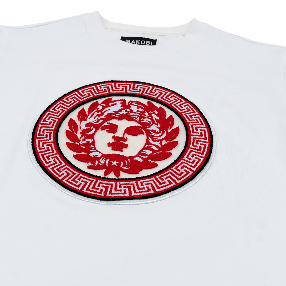 Makobi M349 Angelo Medusa Tee in Red, view 4