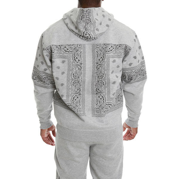 F5715 Frost Patchwork Zip Up Hoodie - Adayeba