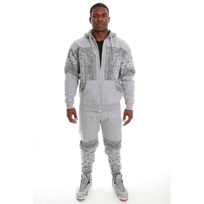 F5715 Frost Patchwork Zip Up Hoodie - طبیعی