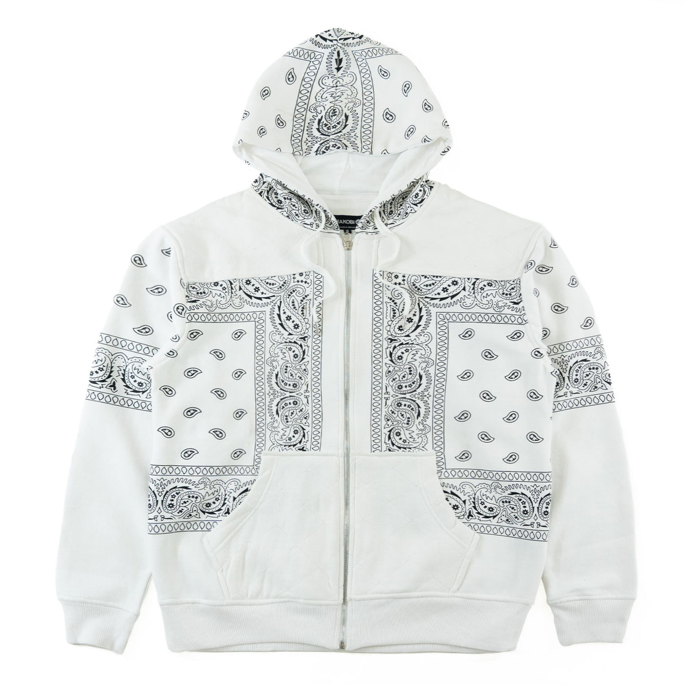 F5715 Frost Patchwork Zip Up Hoodie - Adayeba