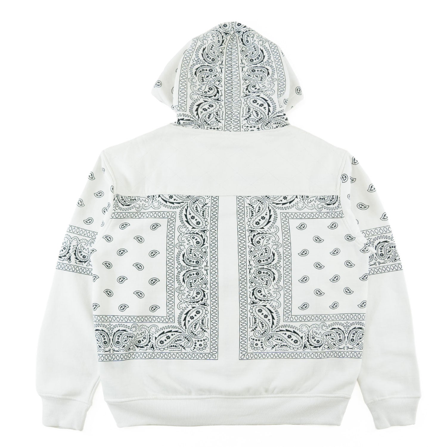 F5715 Frost Patchwork Zip Up Hoodie - طبیعی