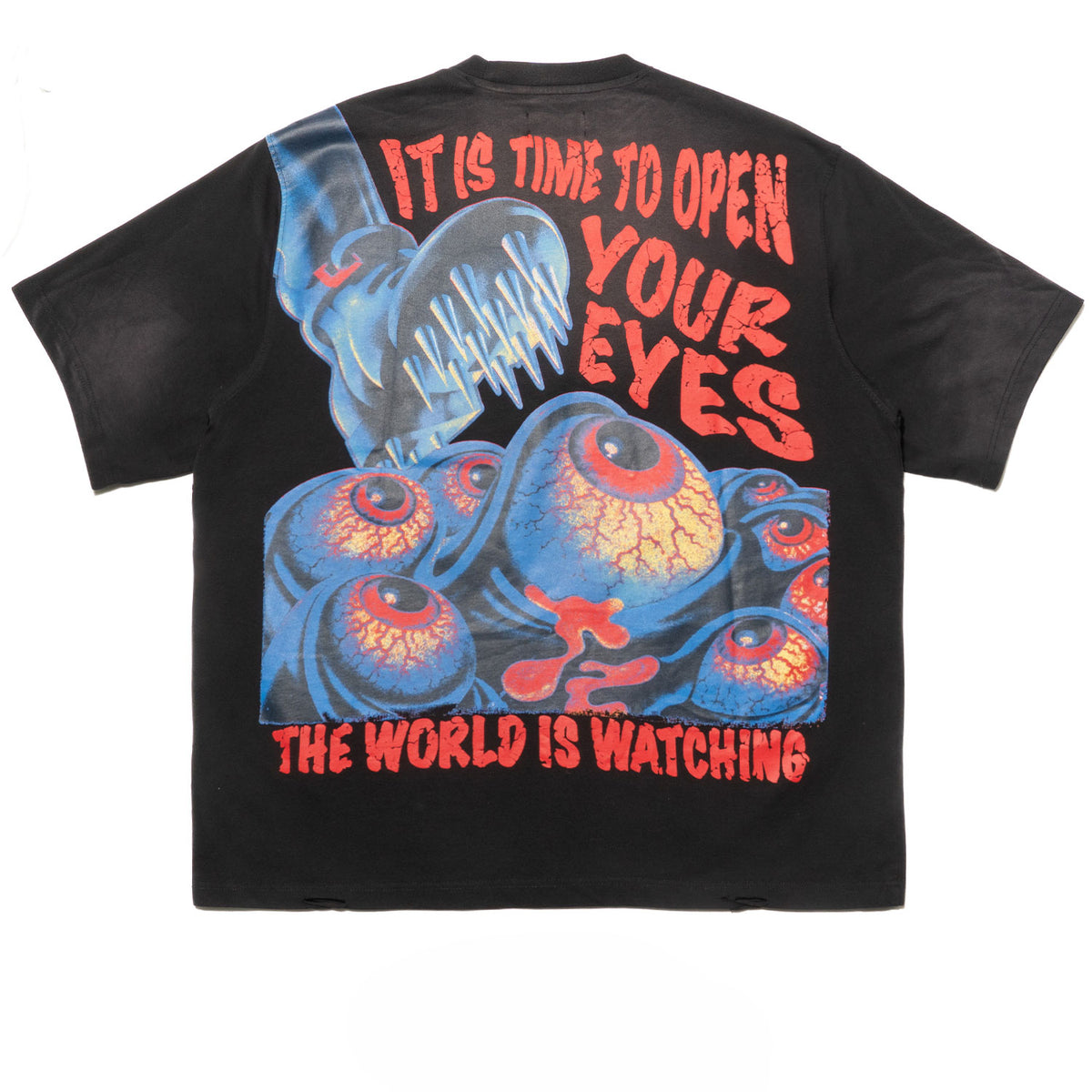 Makobi M360 The World is Watching Oversized T in shirt - Black, view 3