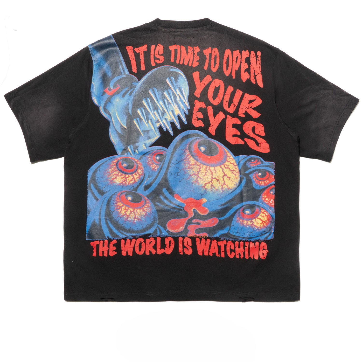 Makobi M360 The World is Watching Oversized T in shirt - Black, view 3