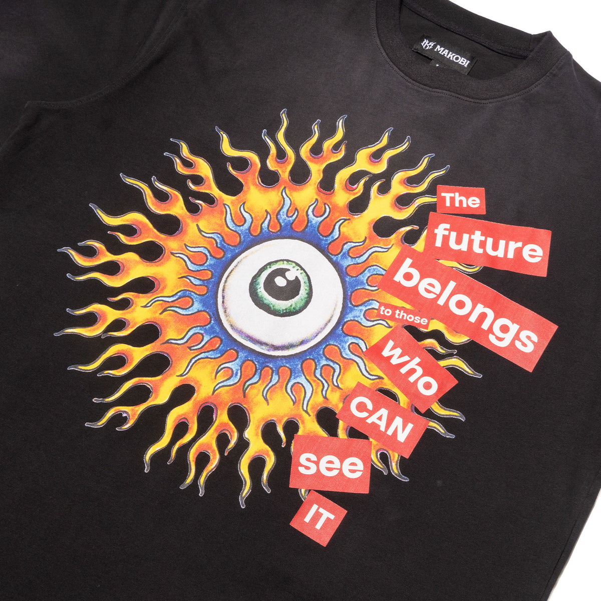 Makobi M360 The World is Watching Oversized T in shirt - Black, view 6