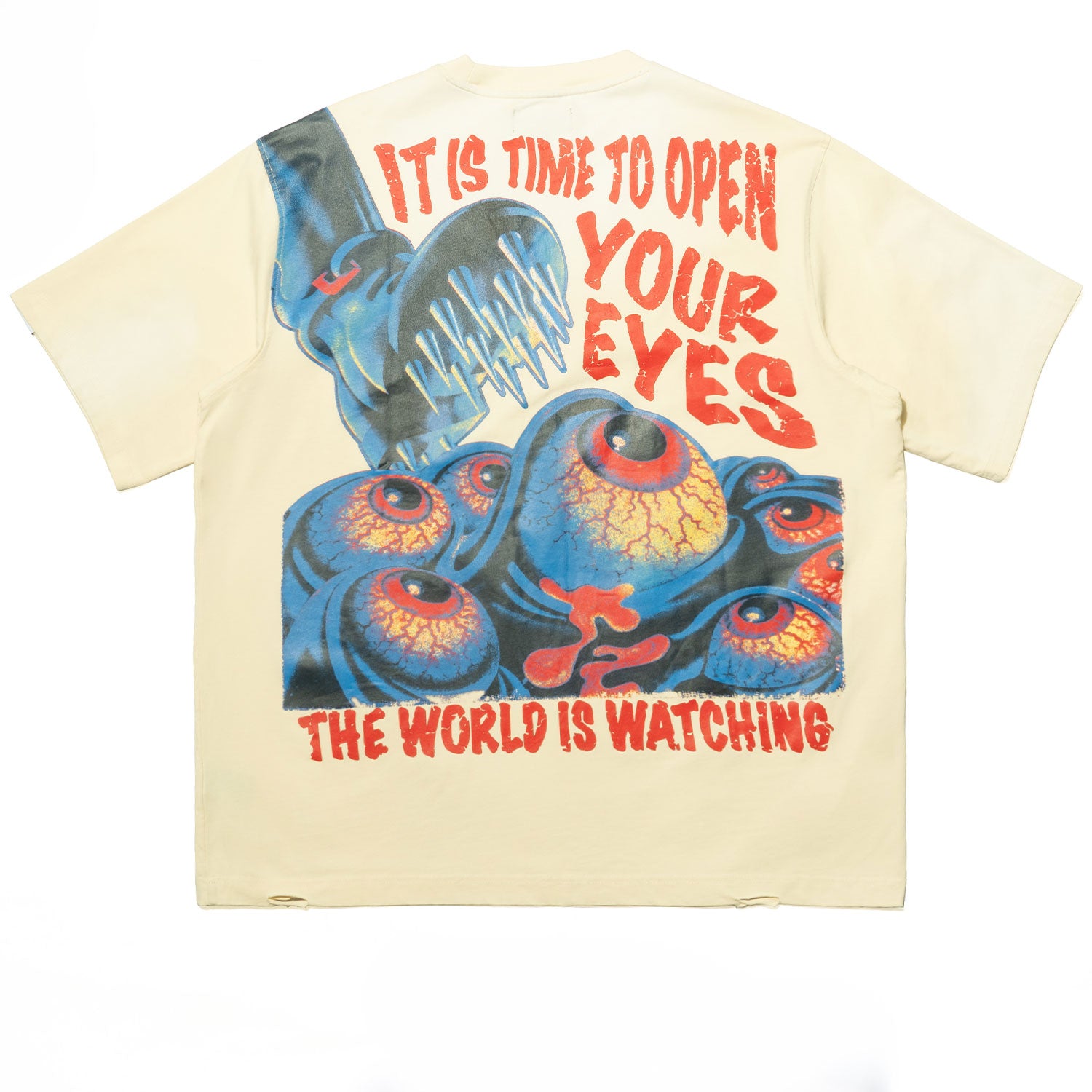 Makobi M360 The World is Watching Oversized T in shirt - Natural, view 6