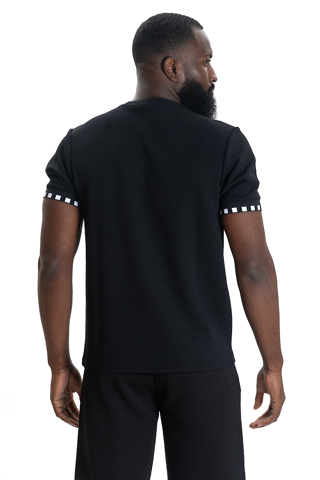 Makobi M363 Bianchi Jacquard Tee in Black, view 4