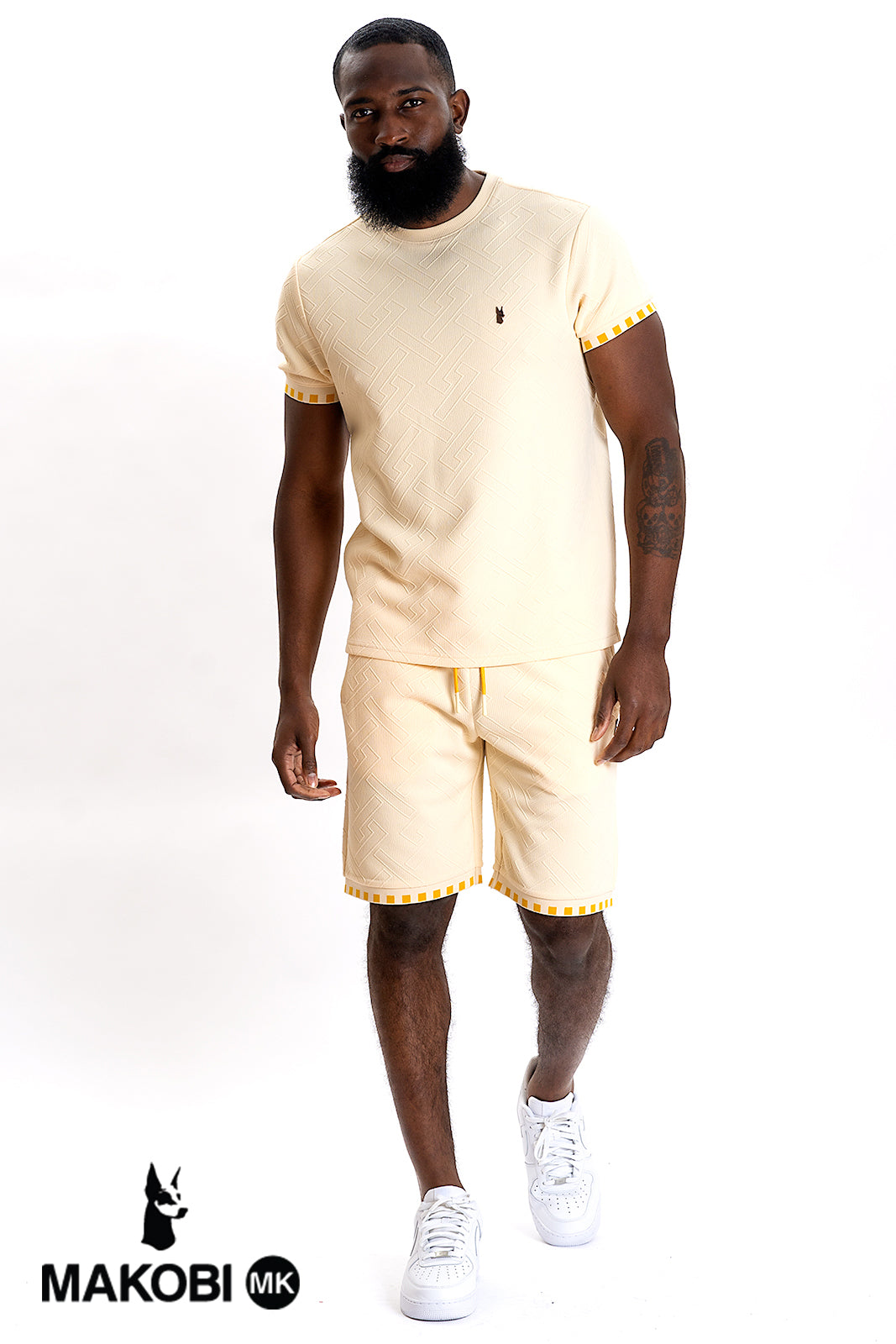 M963 Bianchi Jacquard Shorts - Natural