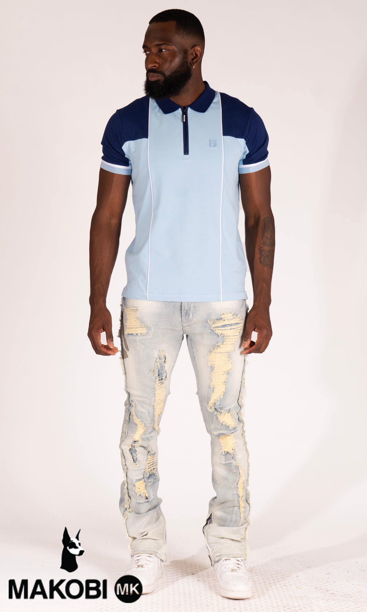 M364 Makobi Lorini Polo Shirt - Blue