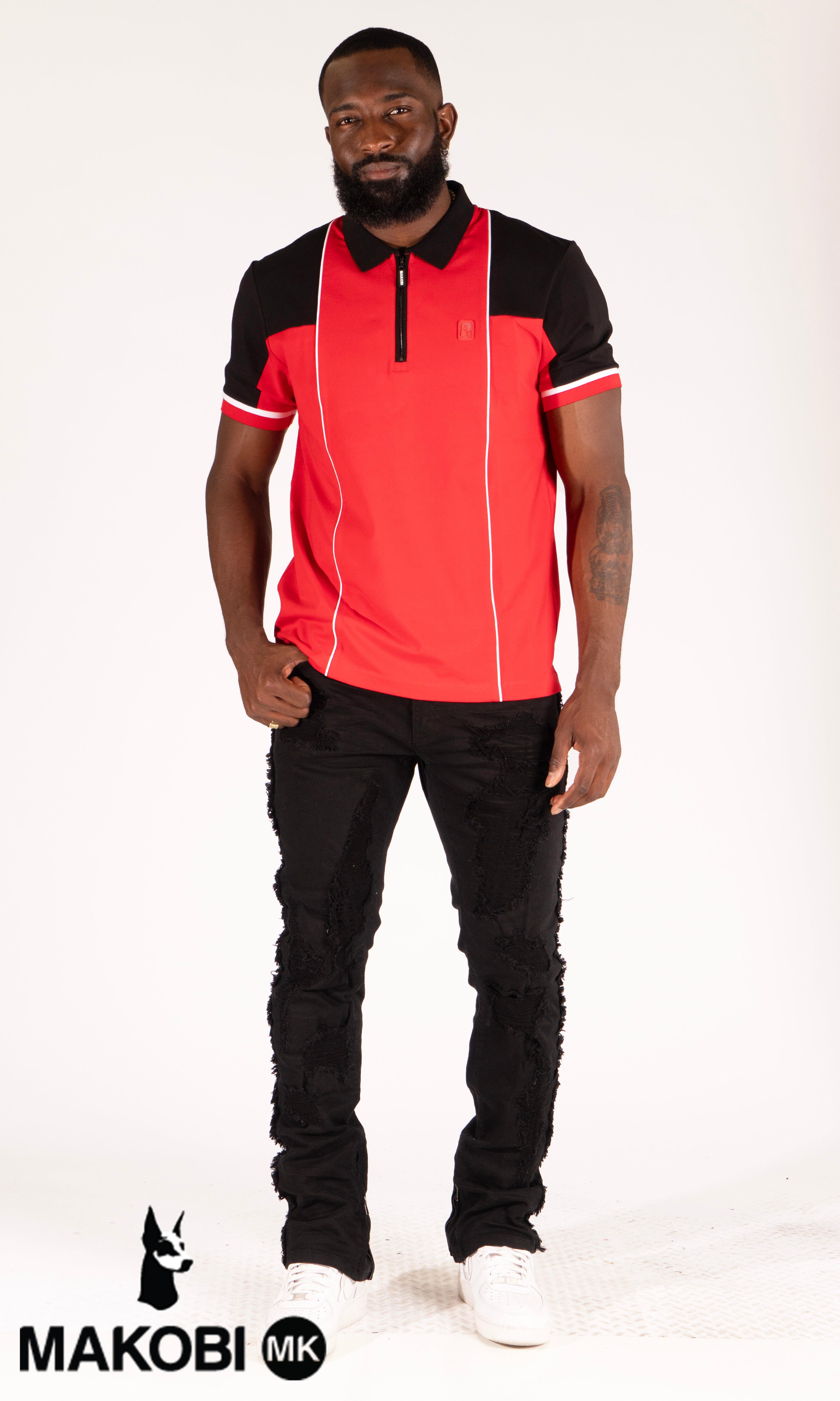 M364 Makobi Lorini Polo Shirt - Red