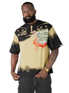 M369 Good Luck Money Oversized Tee - Khaki