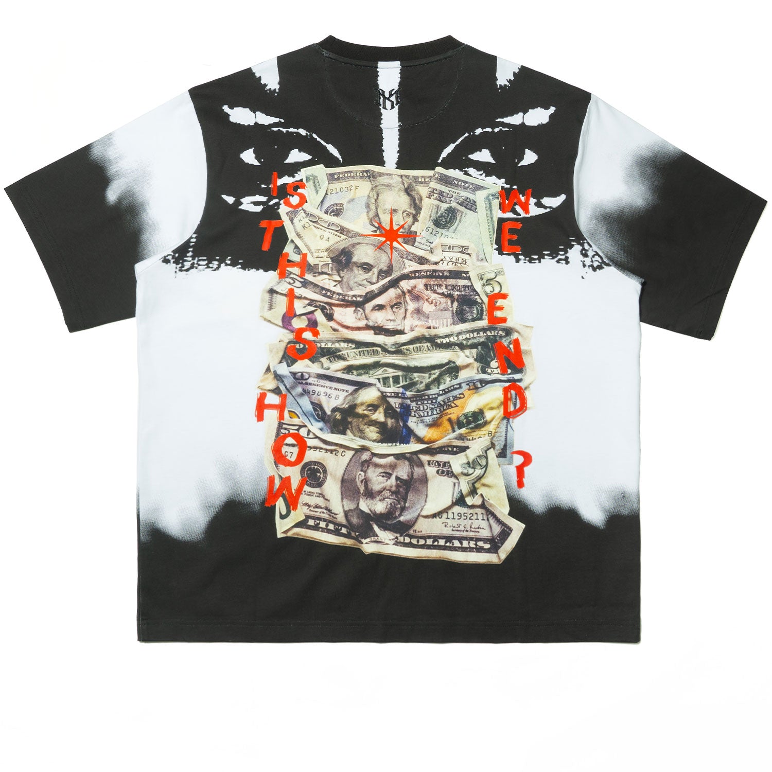M369 Good Luck Money Oversized Tee - White