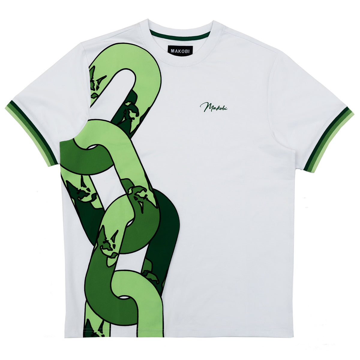 Makobi M376 Dober Chain Tee in Green