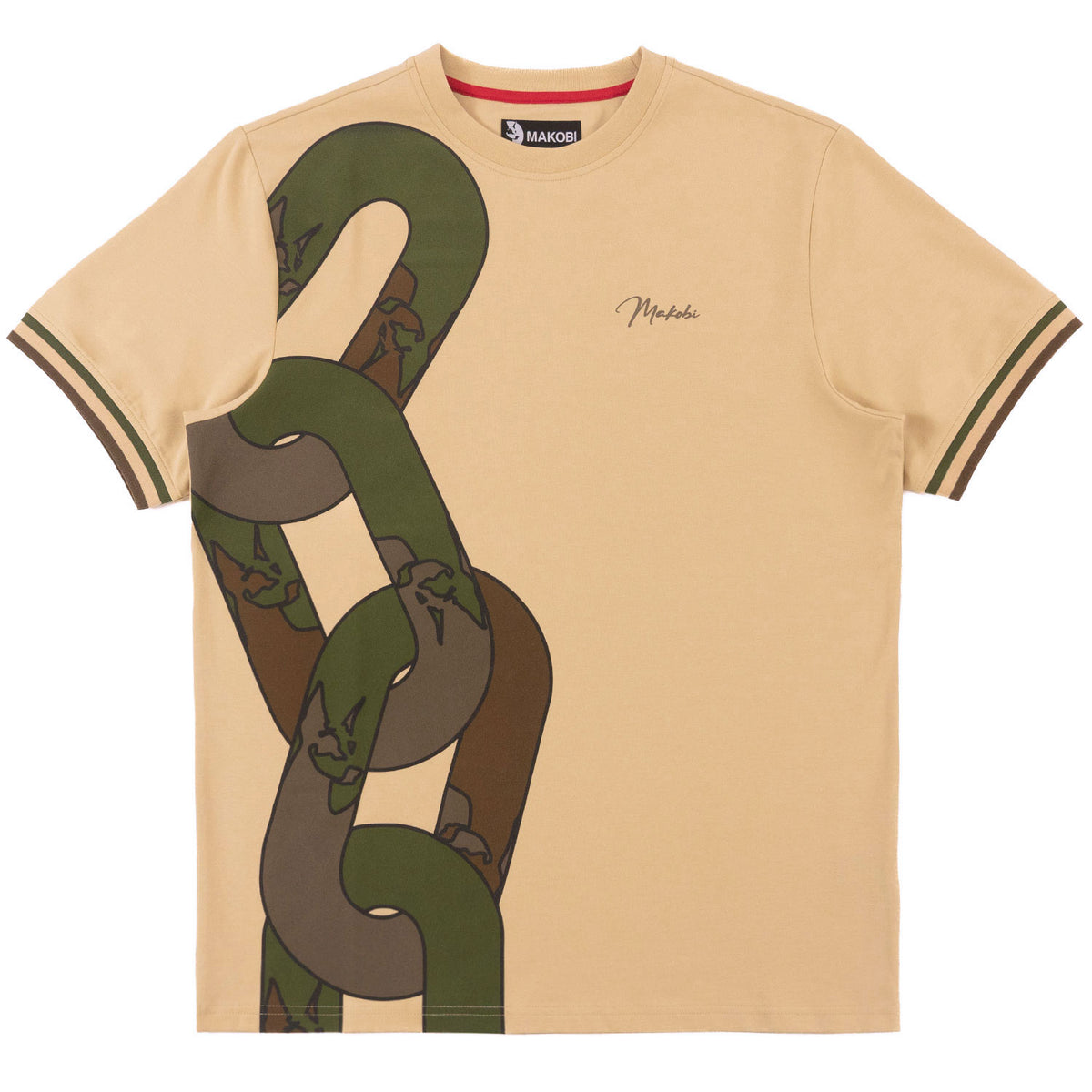 Makobi M376 Dober Chain Tee in Khaki