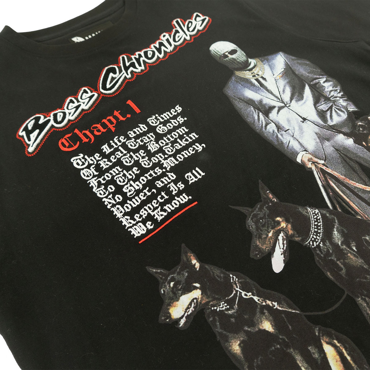 Makobi M378 Boss Chronicles Tee in Black, view 4