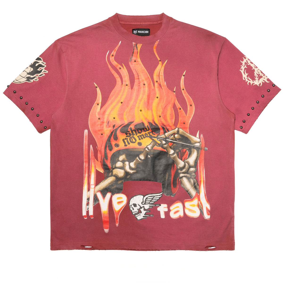 M382 Ride or Die Boxed T-shirt -  Burgundy