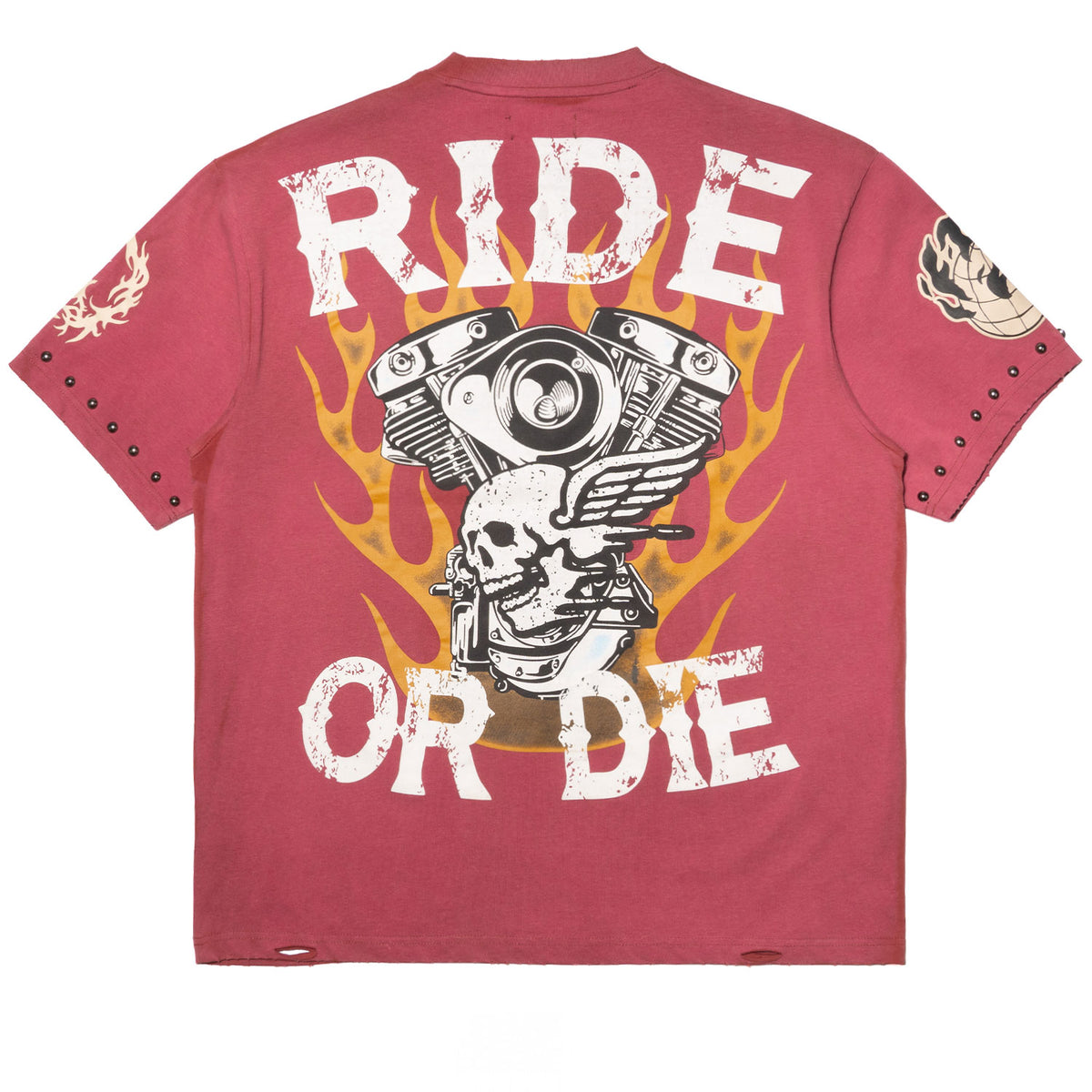M382 Ride or Die Boxed T-shirt -  Burgundy