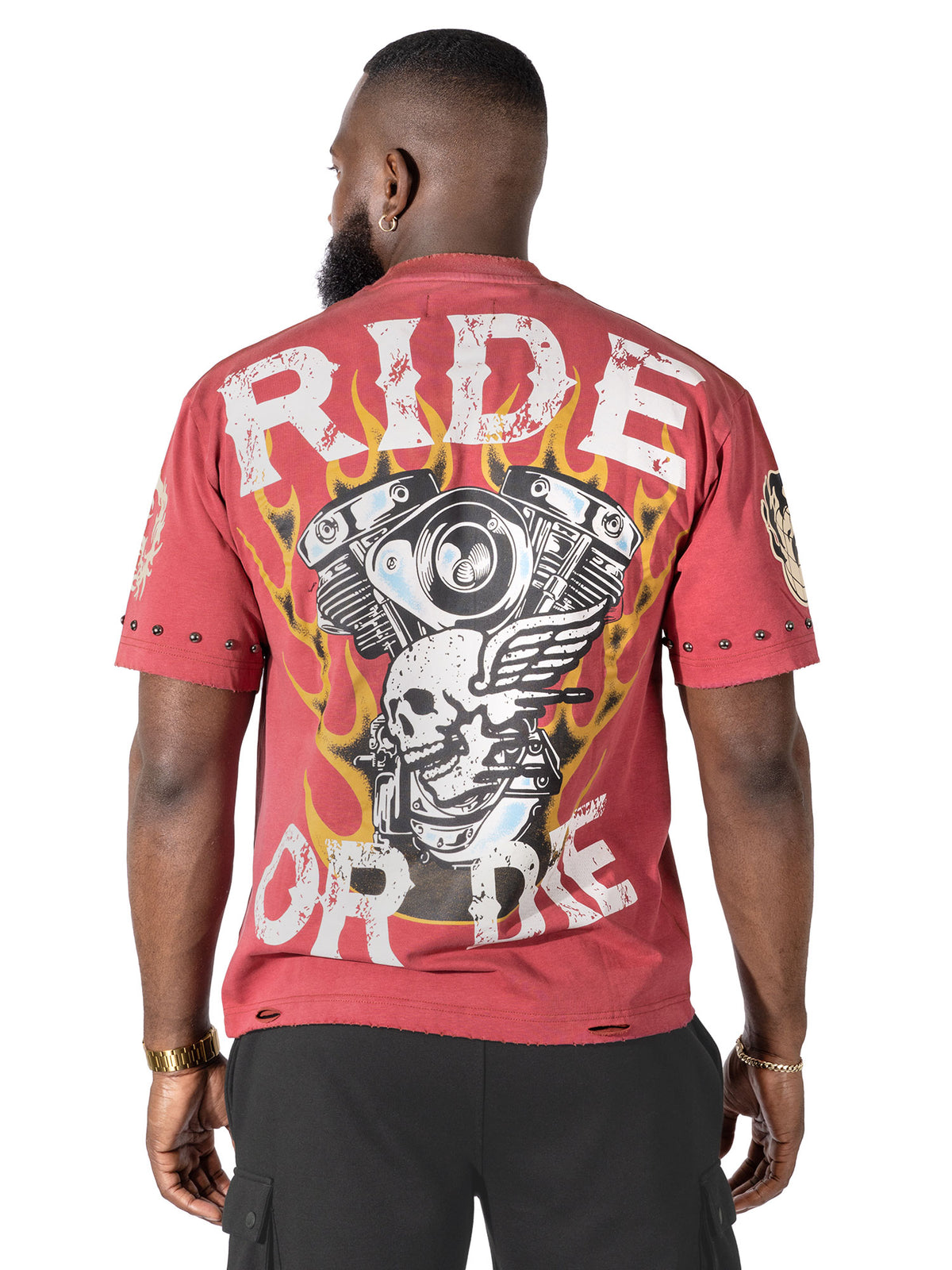M382 Ride or Die Boxed T-shirt -  Burgundy