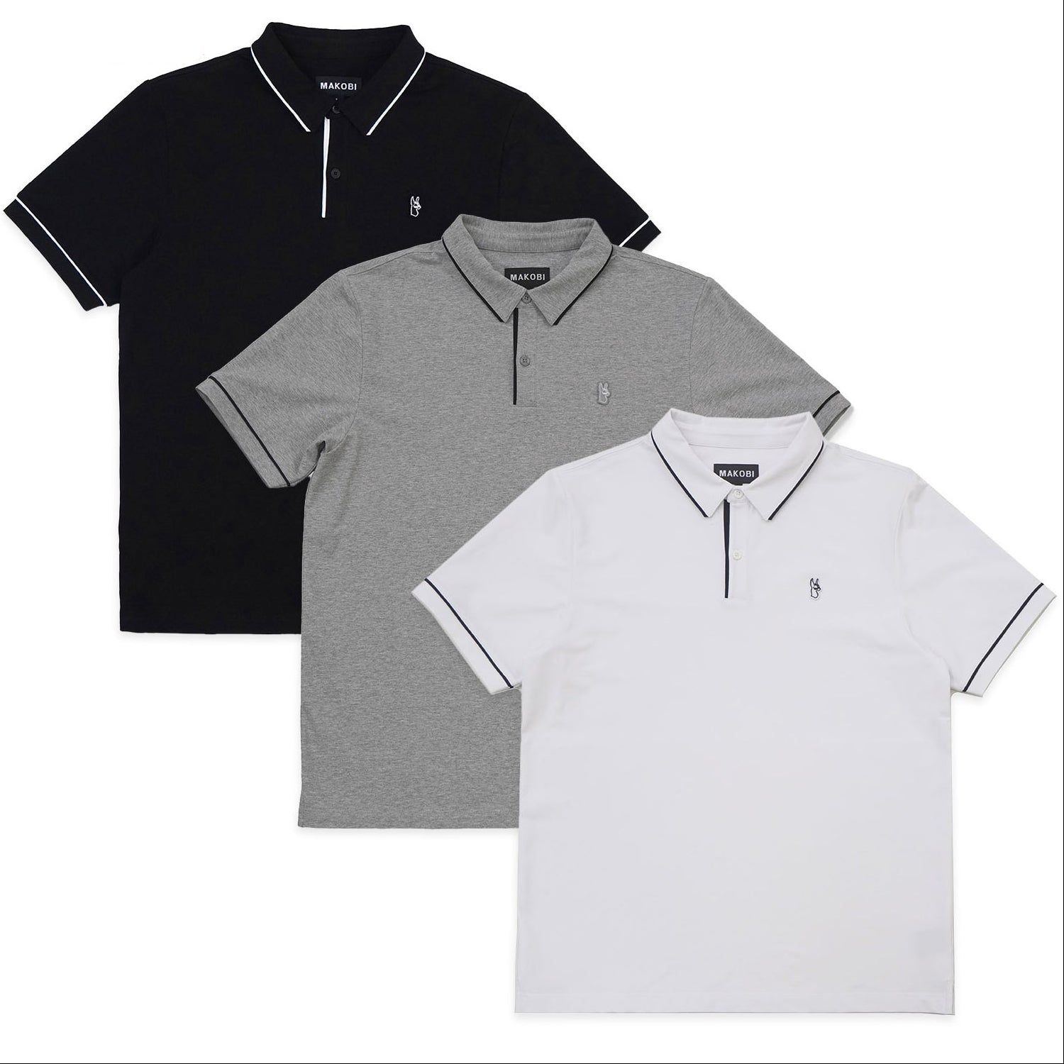 Makobi M383 Luciano Polo Shirt Set of 3, view 4