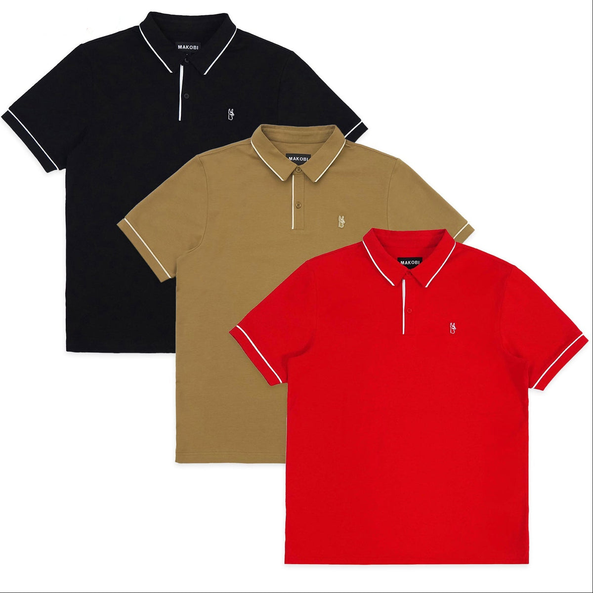 Makobi M383 Luciano Polo Shirt Set of 3, view 2
