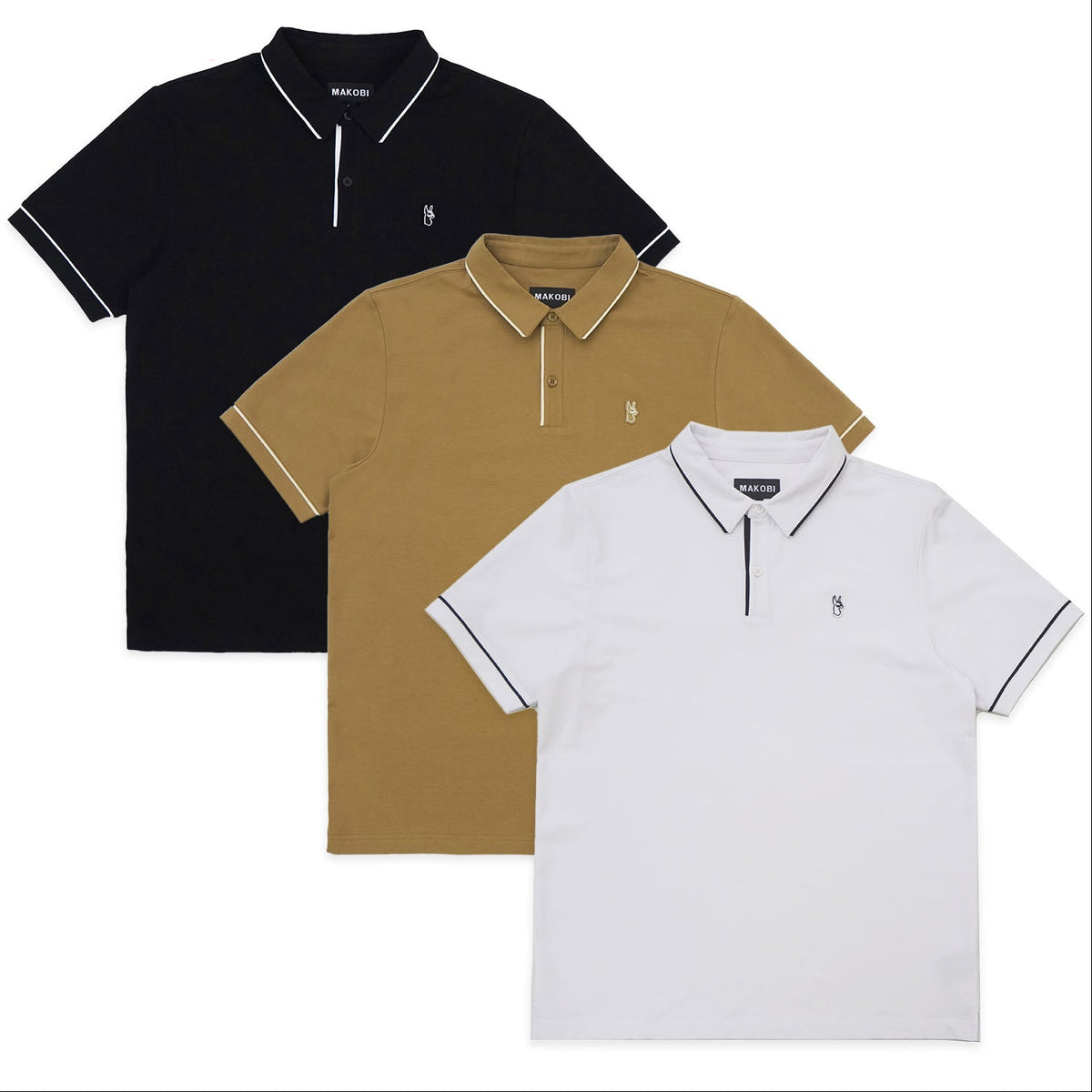 Makobi M383 Luciano Polo Shirt Set of 3, view 5