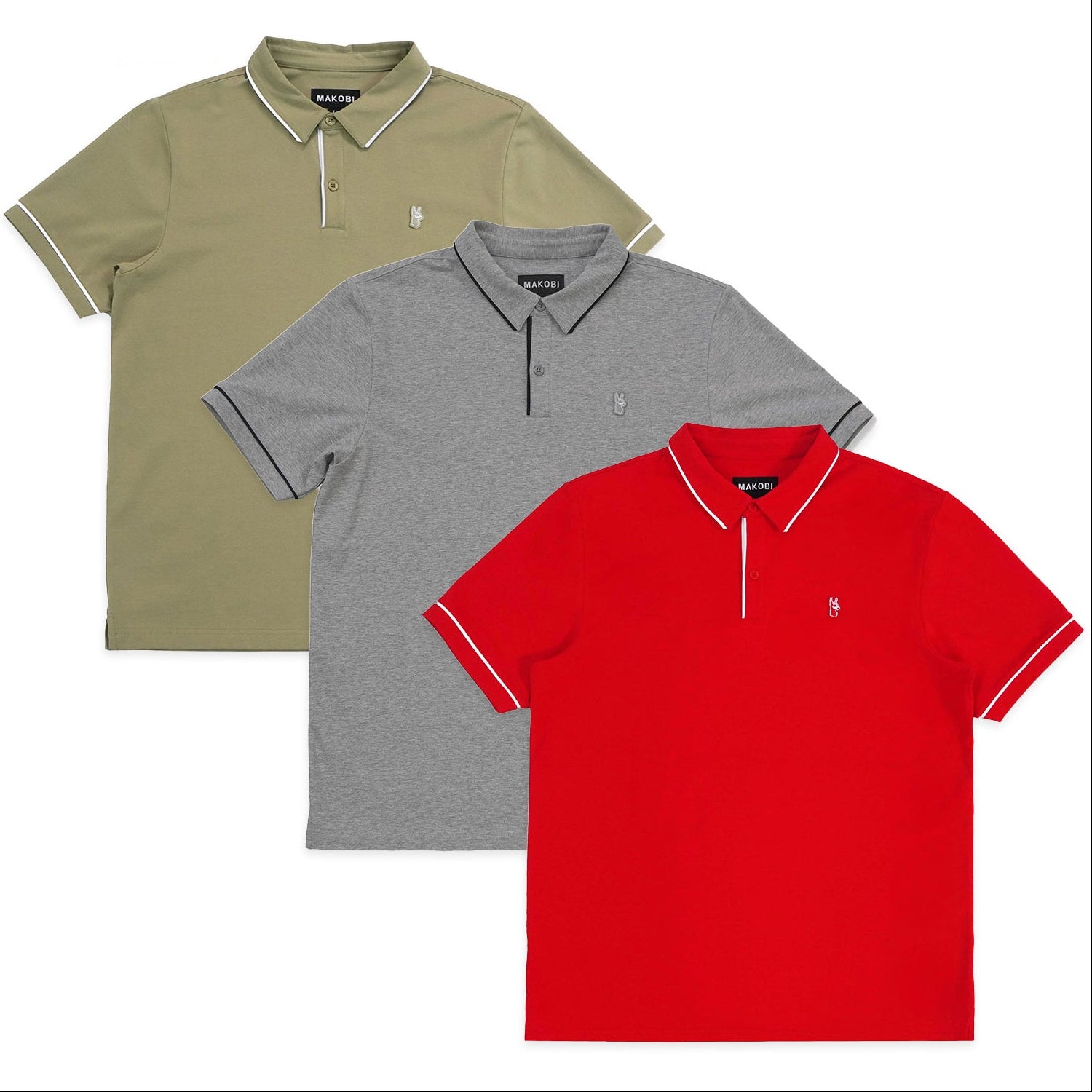 Makobi M383 Luciano Polo Shirt Set of 3, view 8