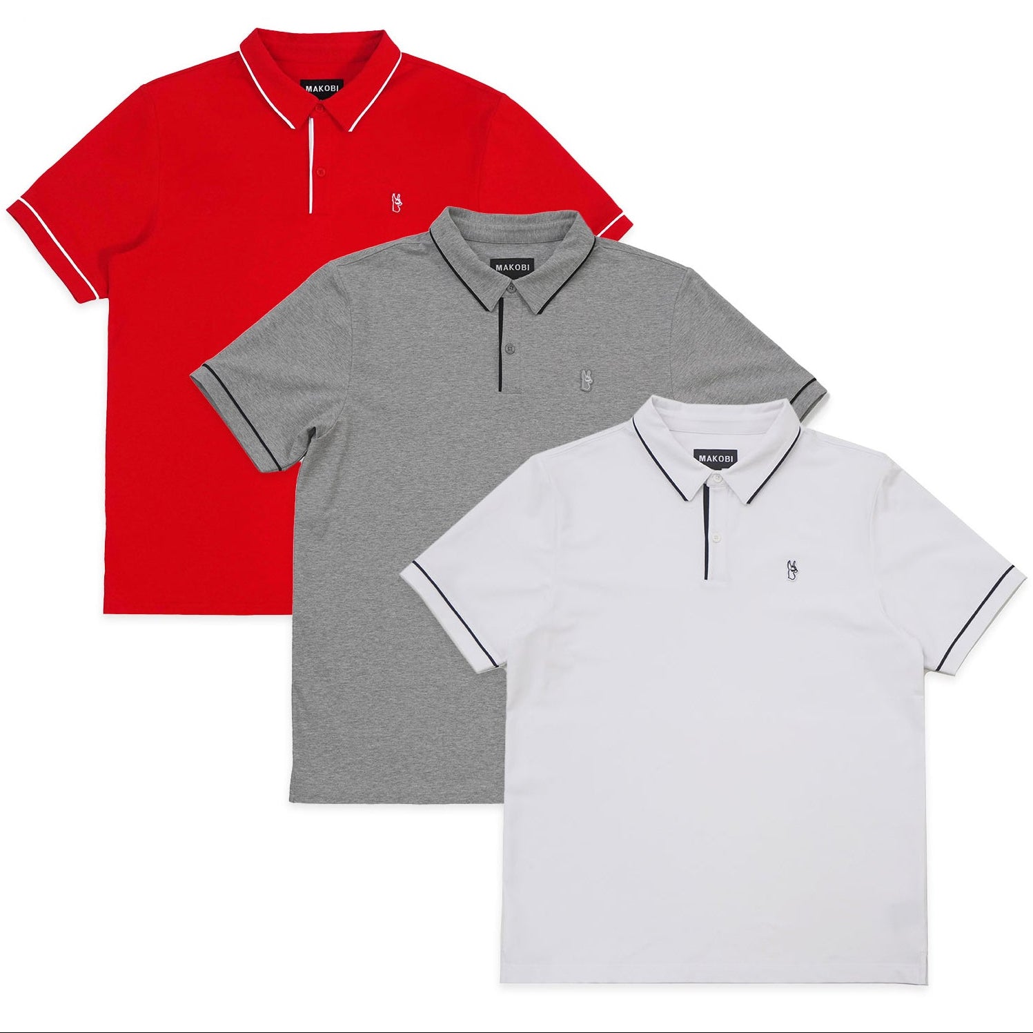 Makobi M383 Luciano Polo Shirt Set of 3, view 10