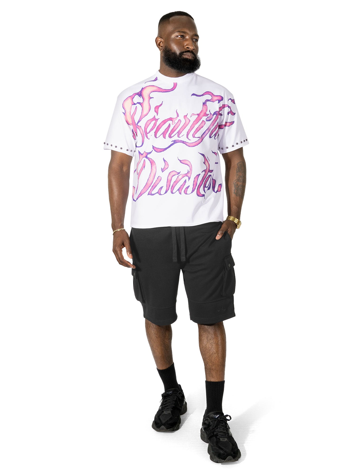 Jersey Shirt | M391 Beautiful Disaster Boxed Tee - White