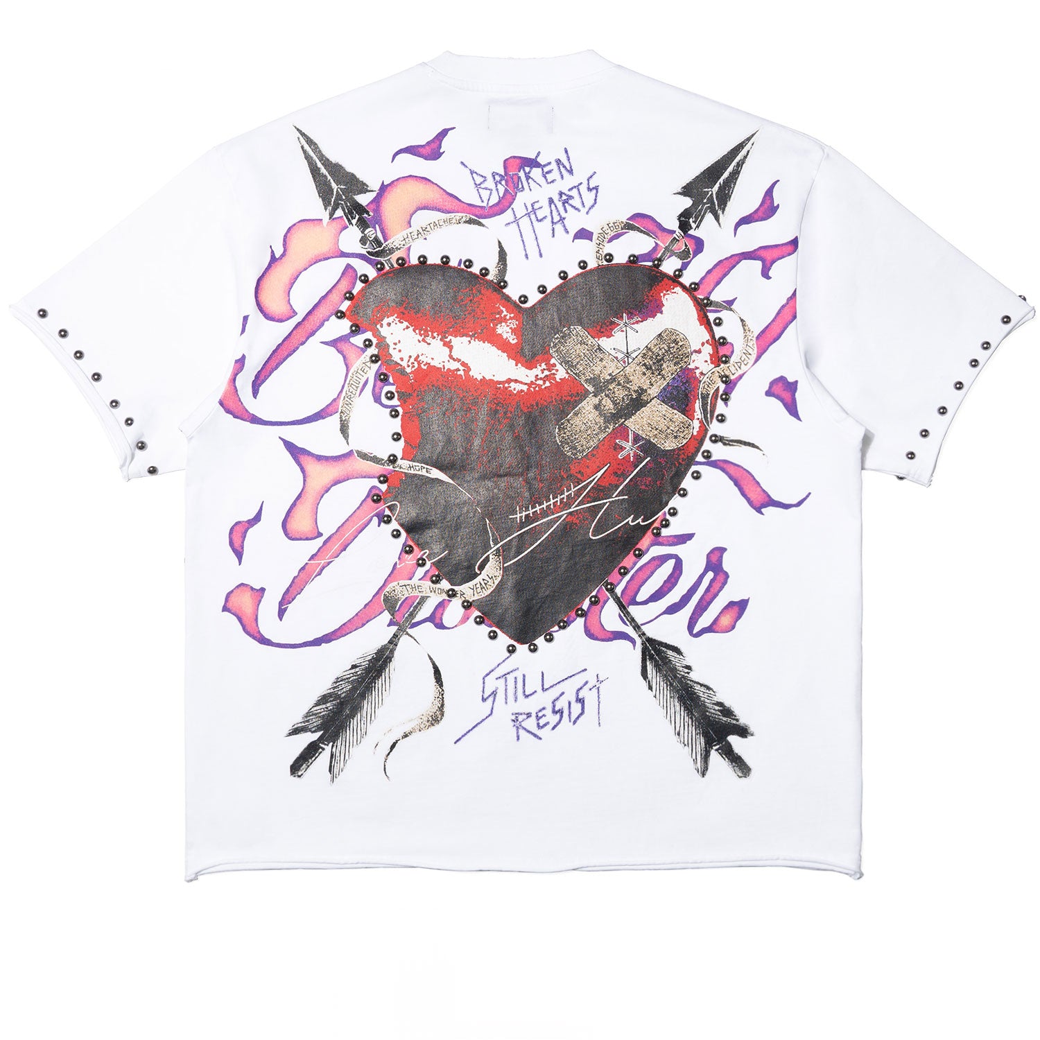 Jersey Shirt | M391 Beautiful Disaster Boxed Tee - White