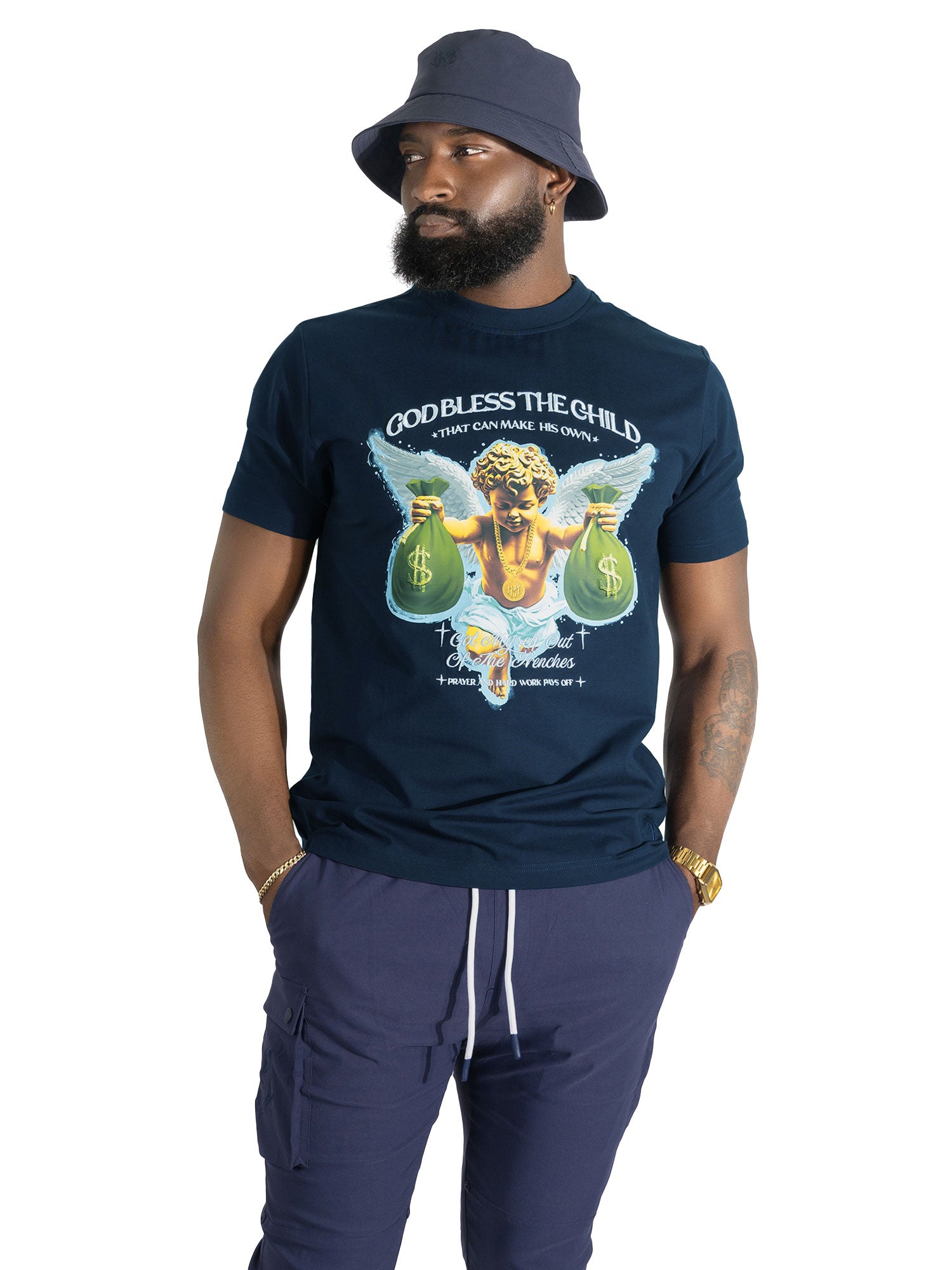 M393 Angelo Tee -  Navy