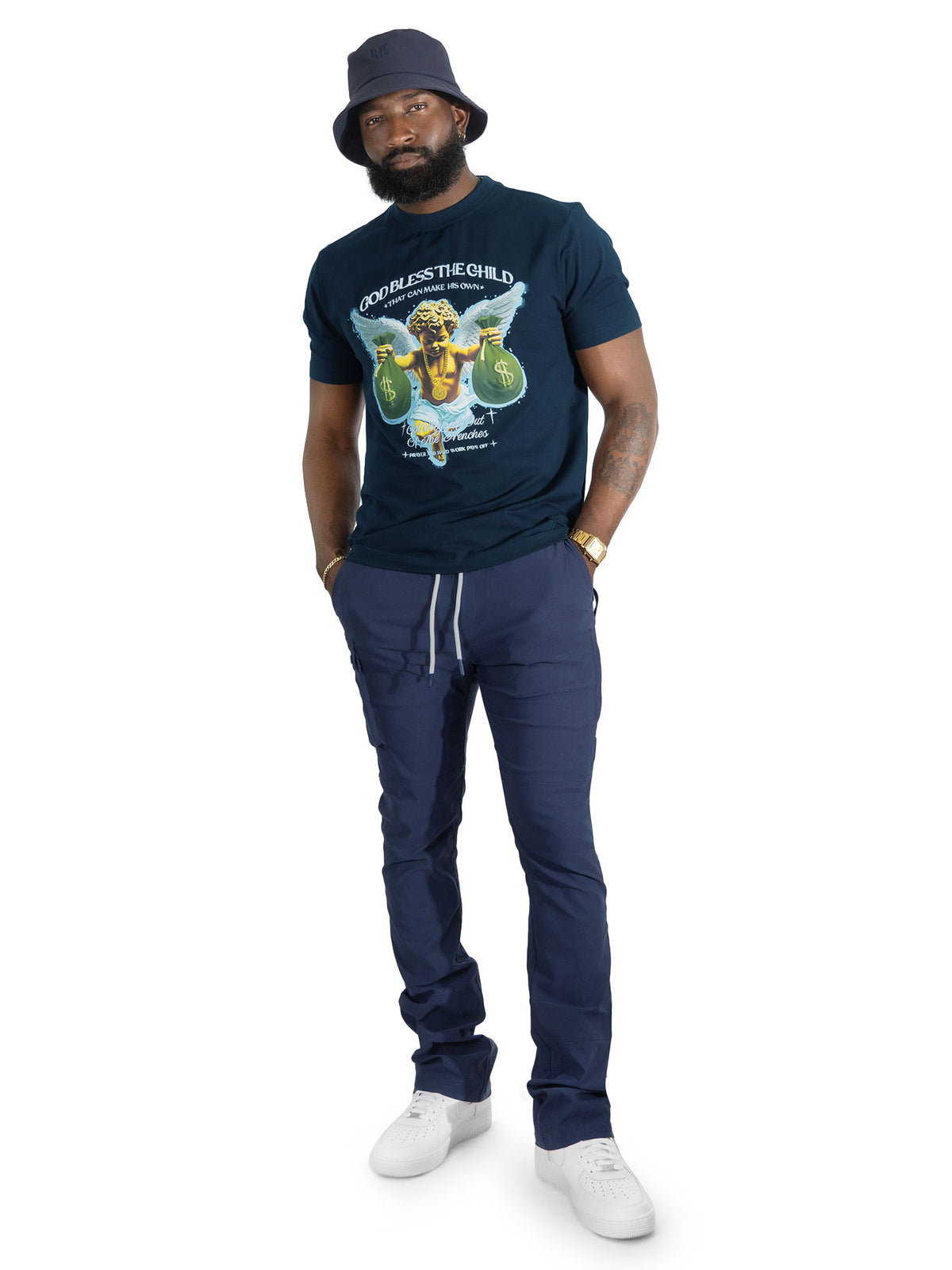M393 Angelo Tee -  Navy