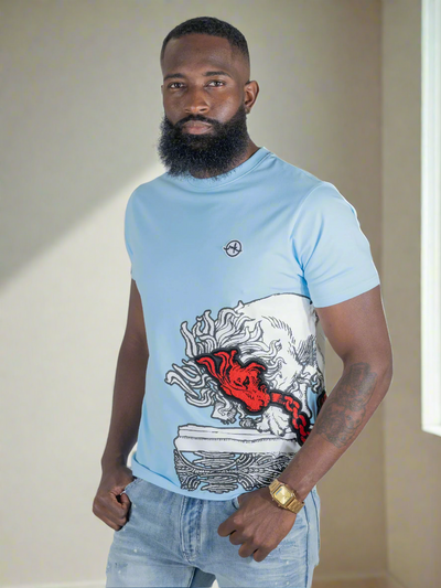 M396 Verona Lion Tee - Blue
