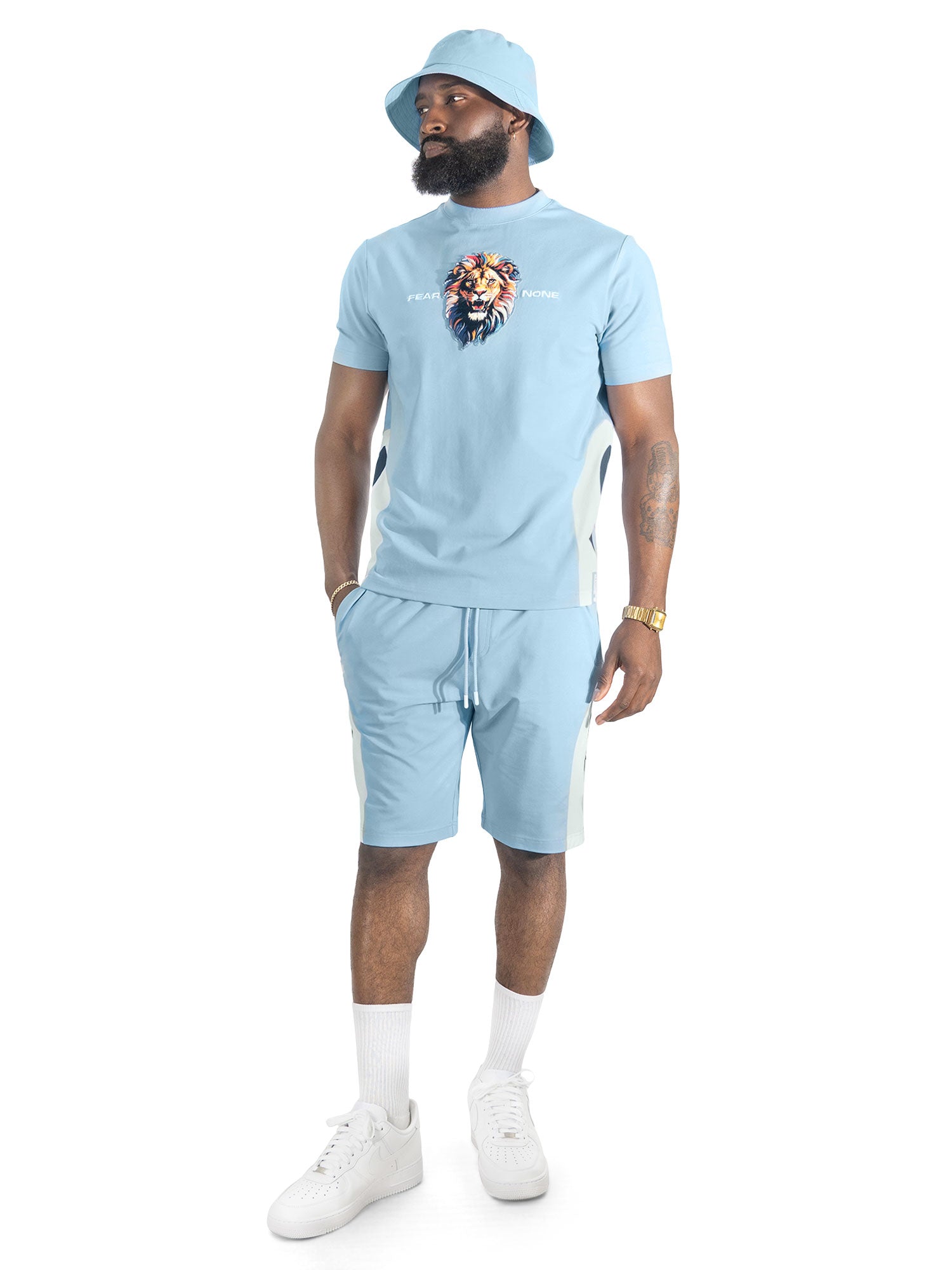 M398 Leone Short Set - Light Blue