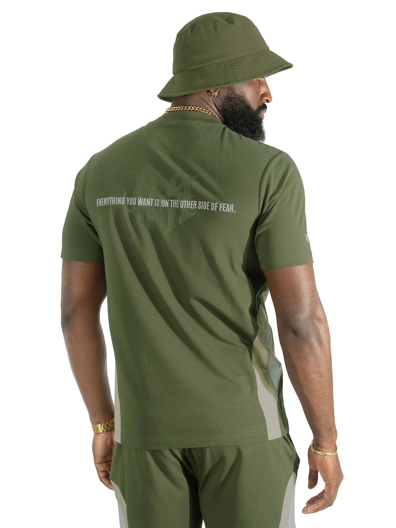 Makobi M398 Leone Short Set in Olive, view 4