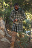M4044 Gilbert Plaid Wool Hooded Coat - Green
