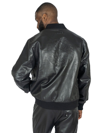 M4107 Romano Bomber Vegan Leather Jacket