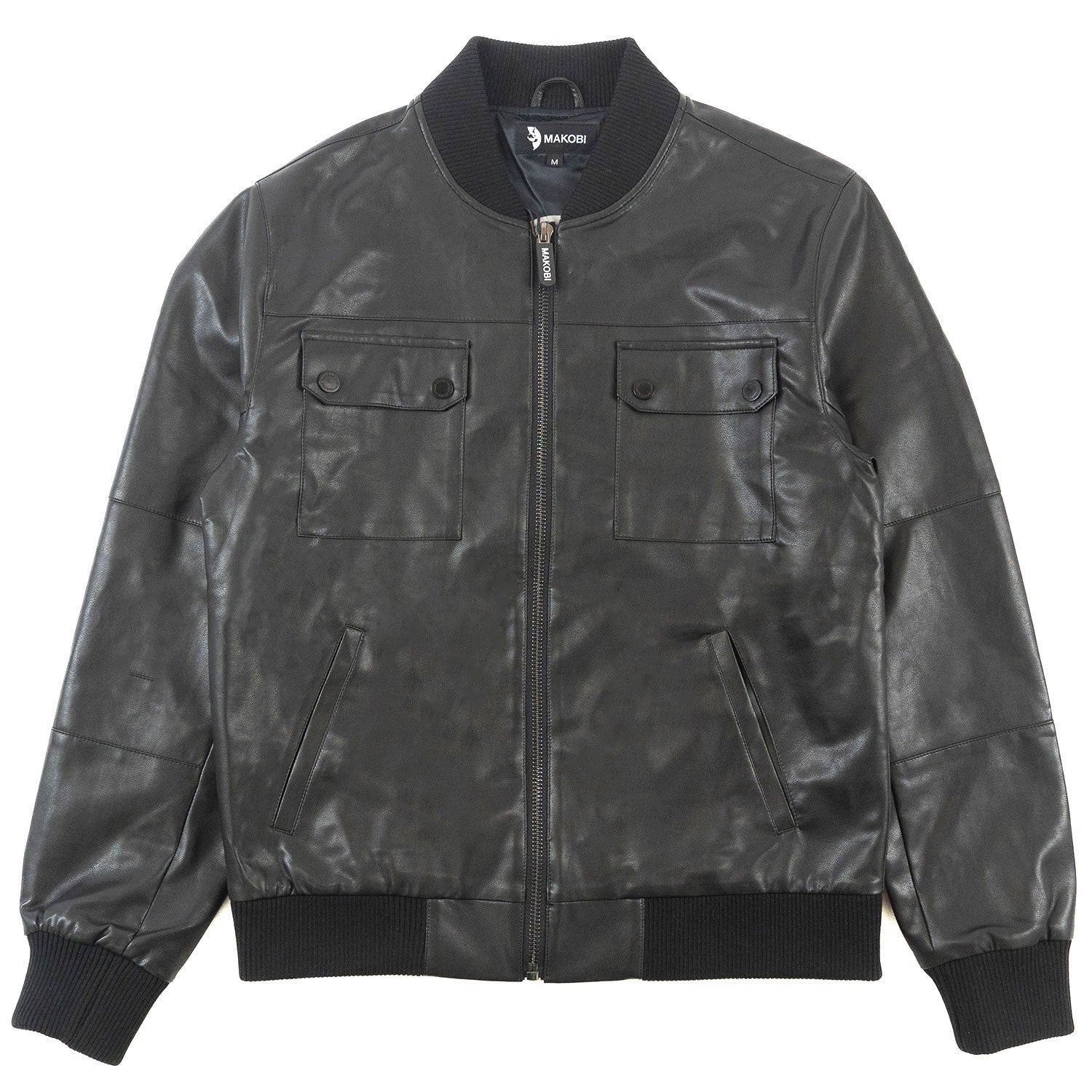 M4107 Romano Bomber Vegan Leather Jacket