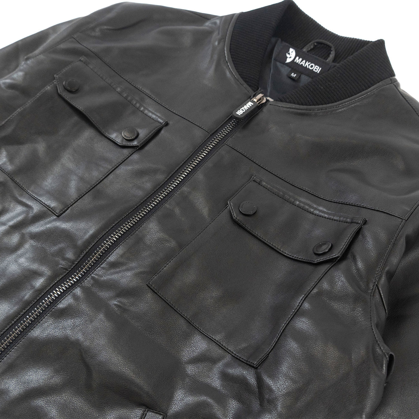 M4107 Romano Bomber Vegan Leather Jacket