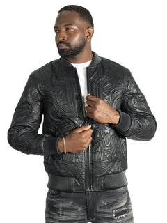 M4108 Bianco Bomber Jacket - Black