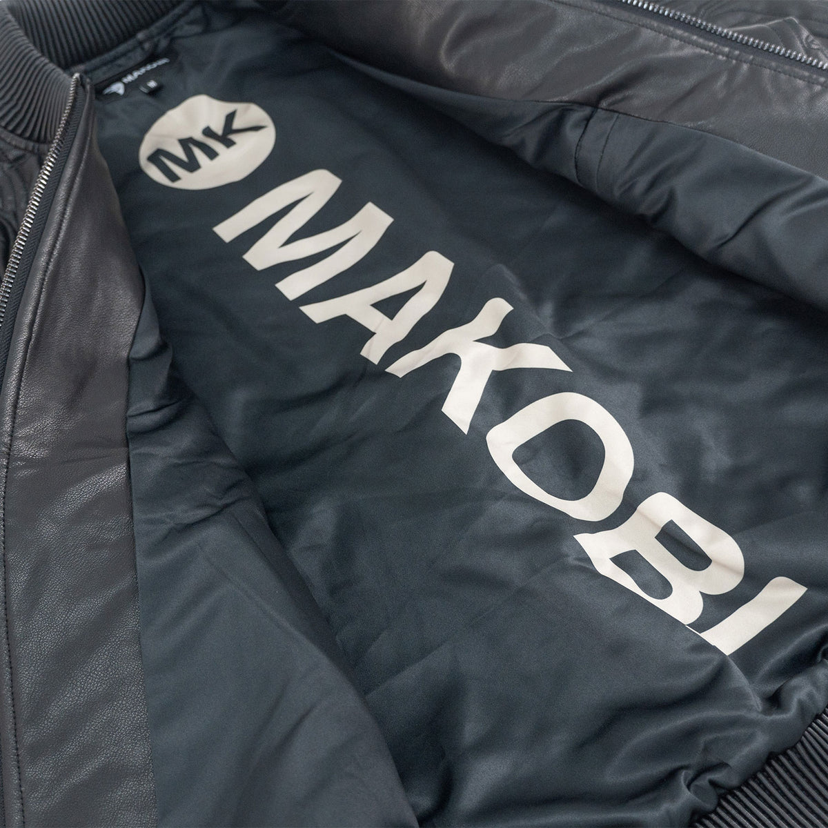 Makobi M4108 Bianco Bomber Jacket in Black, view 5