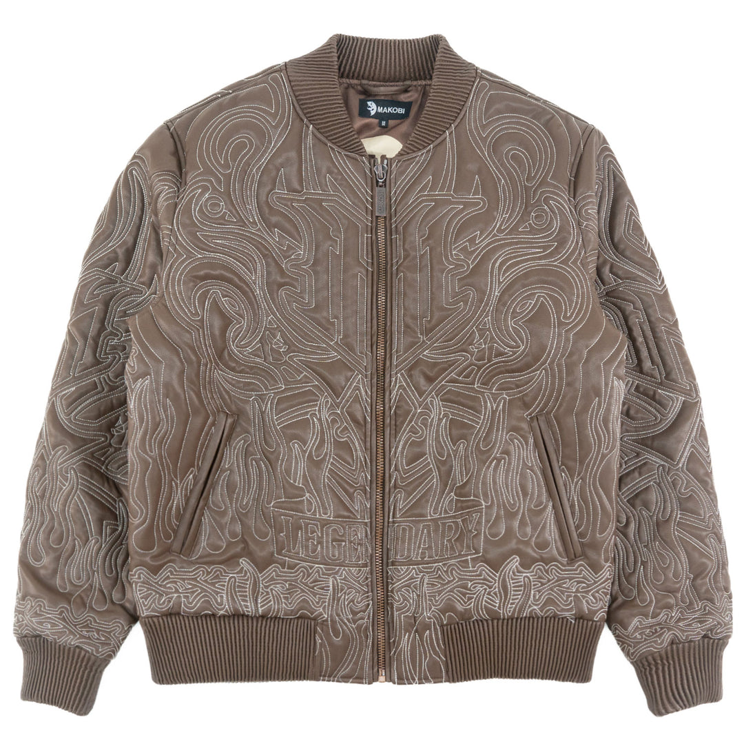 Jacket| M4108 Bianco Bomber Jacket - Brown