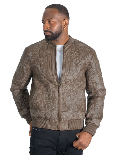 Jacket| M4108 Bianco Bomber Jacket - Brown