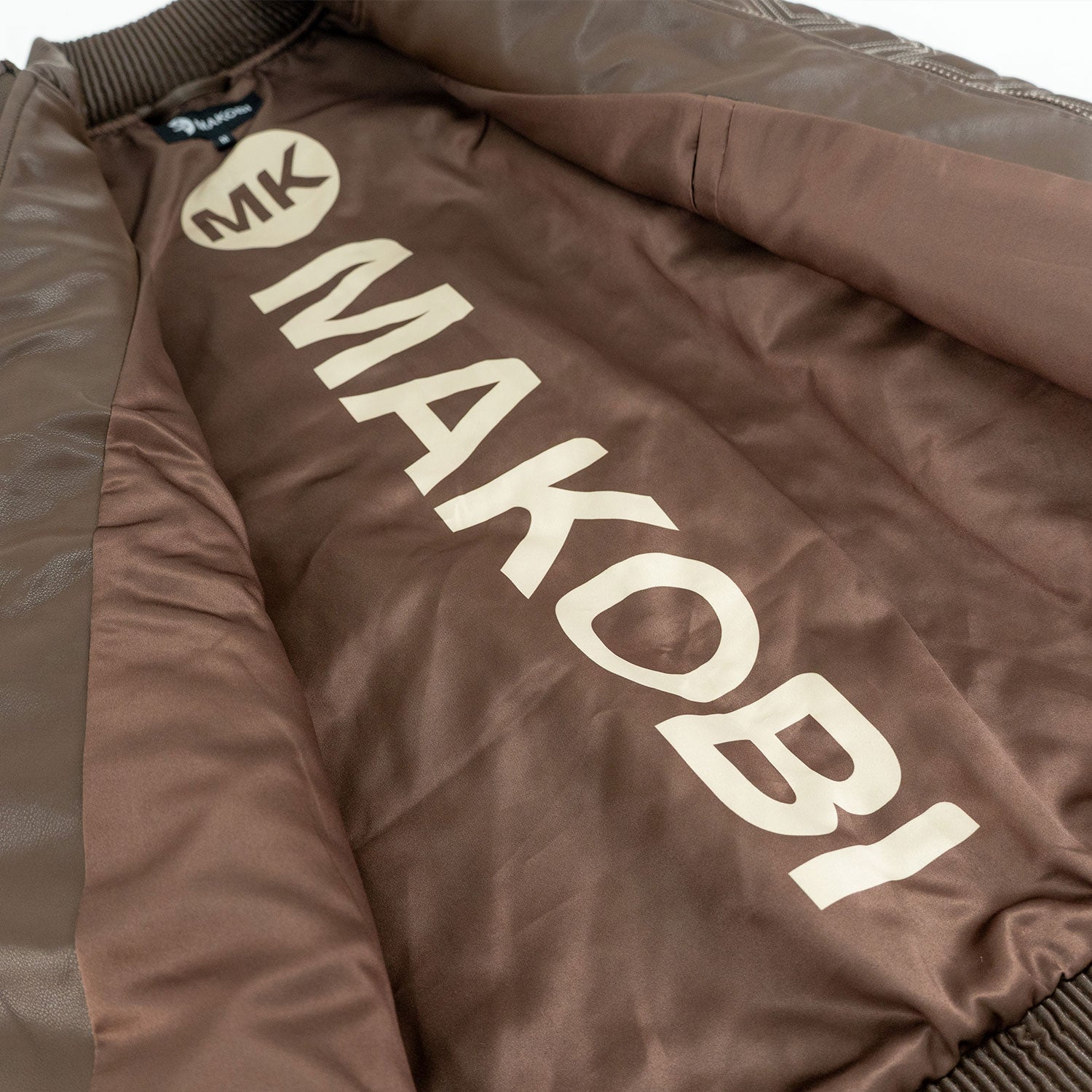 Makobi M4108 Bianco Bomber Jacket in Brown, view 8