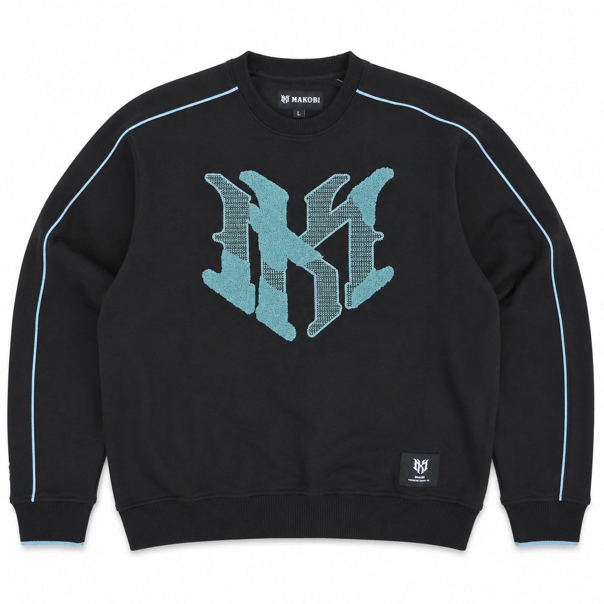 M4112 Mancini MK Crewneck - Black-Teal