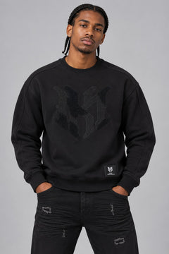 M4112 Mancini MK Crewneck - Black