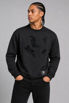 M4112 Mancini MK Crewneck - Black